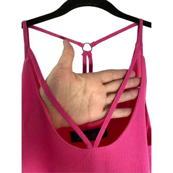 Blue rair women’s Barbie pink fully lined textured, dress size medium  - Picture 4 of 5